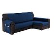 Martina Home Ribera bedekt Chaise Longue, arm rechts 32x280x8 cm blauw
