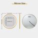 Miroir LED - Miroir mural rond 60 cm - Intensité variable - 3 couleurs de lumière - Anti-buée - Fonction mémoire - Doré