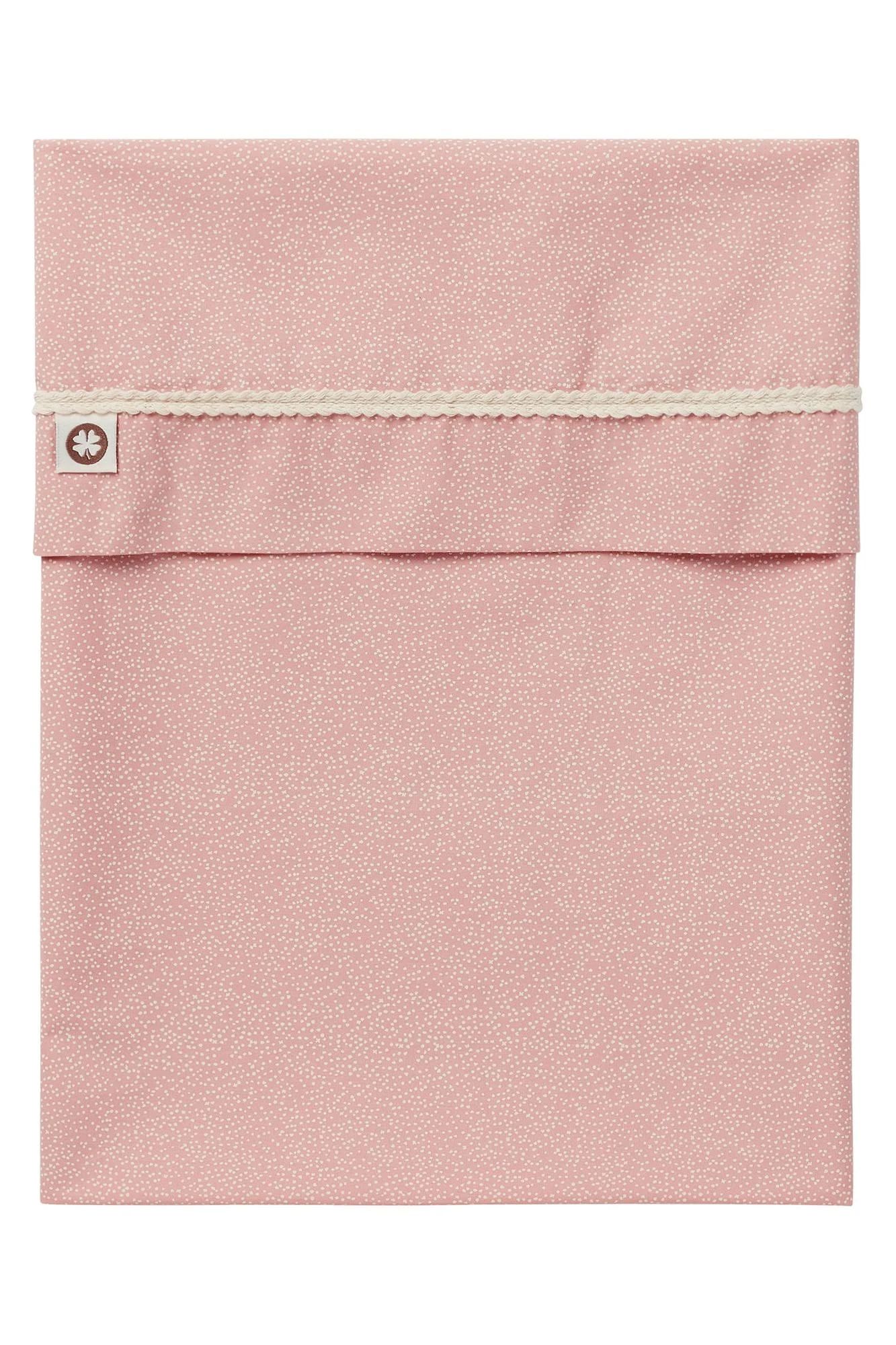 Noppies Baby Comfort Tiny Dot Poplin Reversible Baby Wieg Laken - Misty Rose - 80x100cm - GOTS