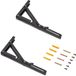 Emuca Set opklapbare planksteunen, lengte 303mm, Staal, Zwart gelakt