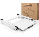 Morelia® Tussenstuk Wasmachine Droger - Inclusief Uitschuifbare Werkplank & Spanband - Stapelkit Wasmachine Droger - Universeel - Wit
