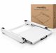 Morelia® Tussenstuk Wasmachine Droger - Inclusief Uitschuifbare Werkplank & Spanband - Stapelkit Wasmachine Droger - Universeel - Wit