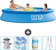 Intex Easy Set Zwembad - Rond - 305x61cm - Blauw - Incl. Pomp, Filter, Chloor & Ladder