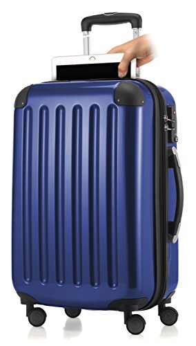 Hauptstadtkoffer - Alex - 4 dubbele wielen handbagage met laptopvak, hardshell uitbreidbare koffer 55 cm trolley, TSA, donkerblauw