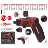 KS TOOLS eMONSTER Jeu de tournevis à piles 1/4", 27 pièces - 515.6500