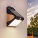 Ledvion - Solar LED Wandlamp - 4W - 3000K - IP65 - Zwart - 220L