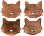Merkloos / Sans marque Boltze Home onderzetter cordula mango-hout 4-delig 12x10x1cm
