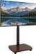 Relaxdays tv-vloerstandaard op wielen, 43-75 inch, bruin-zwart