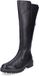 Remonte Bottes Femme Noir Cuir Talon Bloc Fermeture Éclair Taille 38