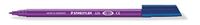 STAEDTLER 326-6 Noris Club viltstiften, circa 1,0 mm, uitwasbaar, 10 stuks in kartonnen etui, violet