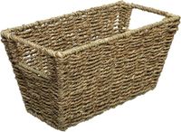 Five® 5Five Rieten opbergmand - gevlochten - beige/zwart - 31 x 15 x 15 cm