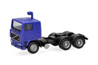Herpa vrachtwagen model Volvo F10 lage cabine trekker, 3-assig, ultramarijnblauw, schaal 1:87, voor diorama, modelbouw, verzamelobject, Made in Germany, kunststof