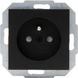 Kopp HK07 - Midden-geaard stopcontact, verhoogde aanraakbeveiliging, mat zwart (10 stuks)