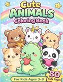Cute Animals Coloring Book for Kids Ages 3–8