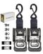 Strapinno 2 stuks roestvrijstalen intrekbare ratelriemen (1 7/8 \"x 4 ft) spiegel tie-downs voor boottrailer