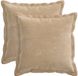 vidaXL - Taie d'oreiller - 2 pièces - Bois - Taupe - 30 x 30 cm - Tissu chenille