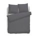 Elegance dekbedovertrek flanel uni - antraciet 200x200/220cm