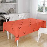 Bonamaison Tafelkleed, Anti-Mold, Sneldrogend, Waterdicht, 100% Polyester Tafellaken, Oranje Bordeaux, 140 x 160 Cm - Ontworpen en Vervaardigd in Turkije