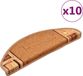 vidaXL Tapis d'escalier auto-adhésifs 10 pièces 65x21x4 cm beige