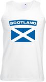 Bellatio Decorations Shoppartners Bv Schotland singlet shirt/ tanktop met Schotse vlag wit heren S