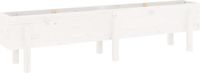 vidaXL Plantenbak verhoogd 160x30x38 cm massief grenenhout wit