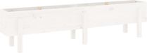vidaXL Plantenbak verhoogd 160x30x38 cm massief grenenhout wit