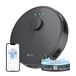 Lefant M1 Robotstofzuiger en Vloermop met Mapping, 4000 Pa, 200 Min, lasernavigatie (LDS), Verboden Zone, 32 cm Robotstofzuiger, WiFi/App/Alexa Control - Ideaal Voor Het Slimme Huis, Grijs