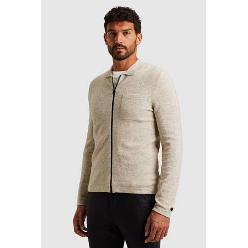 Cast Iron Icecat Cast Iron gebreid vest met wol beige