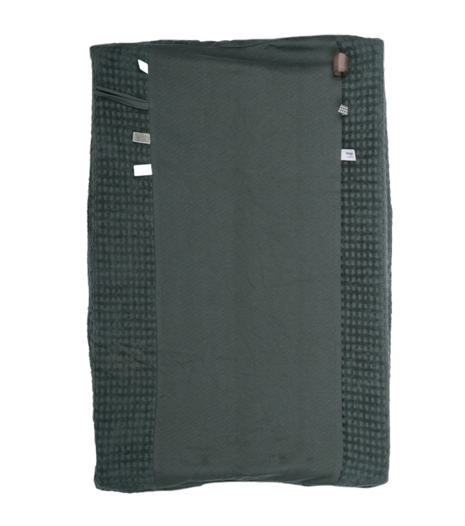 Snoozebaby ORGANIC Kleedkussenhoes Happy Dressing - Dark Green (45 x 70cm)