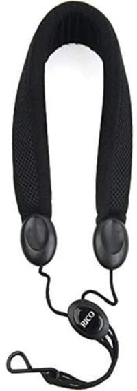 RICO SJA12 Saxofoonriem voor sopraan en oudsaxofoon, gevoerd, metalen haken