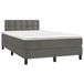 vidaXL Boxspringbed met matras, fluweel, donkergrijs, 120x190 cm