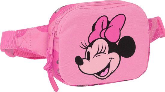 Disney Minnie Mouse Heuptasje Loving - Roze - Polyester - 14 x 11 x 4 cm