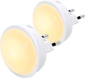 Aigostar 10BA4 - 2x LED Nachtlampje Stopcontact - Dimbare Nachtlampjes met Sensor - Wit