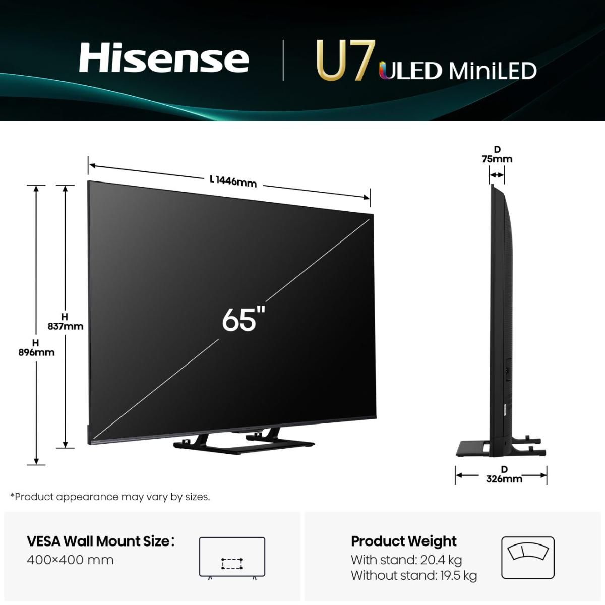 Hisense ULED 65U7Q / 65 inch / 2025