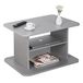 RICOO Salontafel met opbergruimte 69 x 45 x 50 cm woonkamer bijzettafel grijs – WM094-PL
