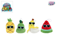 Fluffy Menu Fruit Plush Toy with Sunglasses, 4 Assortments, 6cm