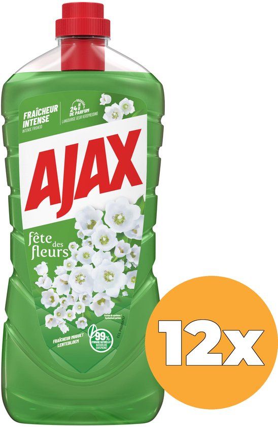 Ajax Allesreiniger Fete Des Fleurs Lentebloem - 12 x 1250 ml