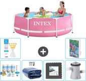 Intex Rond Frame Zwembad - 244 x 76 cm - Roze