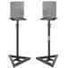 Pyle Luidsprekerstandaard - Speaker Stand - Speaker Houder- Luidsprekerhouder - Verstelbare Hoogte - Zware Driehoekige Basis met Vloerspikes - Zwart