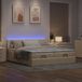 Maison Exclusive - Cadre de lit ottoman avec matelas crème 200x200cm tissu