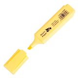 RAYLU PAPER Fluorescerende markeerstift met afgeschuinde punt, fluorescerende marker met lijnbreedte van 2-5 mm, fluorescerende marker voor organisatie (1, pastelgeel)