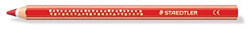 Staedtler 1287-2 Dicki kleurpotlood super jumbo, zeskantvorm, 12 stuks in kartonnen doos, rood