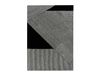 NJRD Tapis en laine rayé noir 170x240 cm