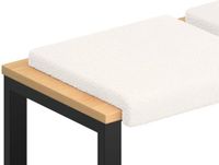 vidaXL - Coussin de banc - 4 pièces - Sherpa - Tissu - Crème