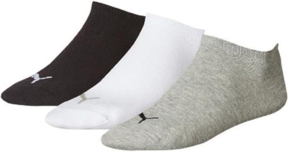 Puma sneaker plain 3p - Sportsokken - Volwassenen - grey/white/black - 43-46