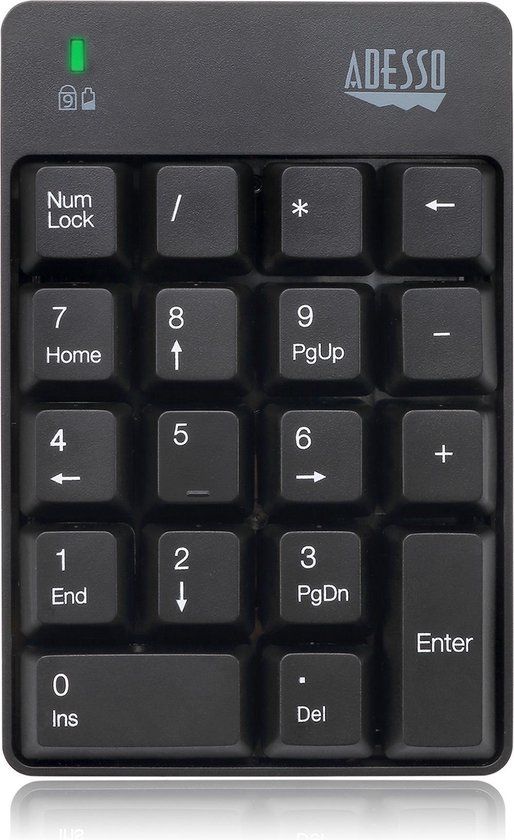 Adesso WKB-6010UB - Draadloos numeriek toetsenbord - Zwart