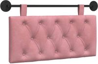 vidaXL - Hangend Hoofdbord - Roze - Fluweel