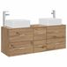 vidaXL Ensemble de meubles de salle de bain 3 pièces chêne artisanal 49,5 x 41 x 63 cm