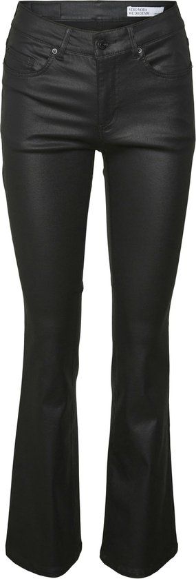 Vero Moda VMFLASH MR FLARED COATED PANTS NOOS - Black - W25 X L32