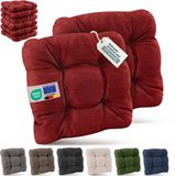 Beautissu Set van 8 Premium Stoelkussen 40x40 cm Rood